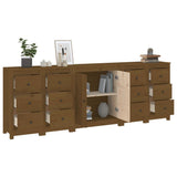 Sideboard Honey Brown 230x35x80 cm Solid Wood Pine