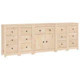 Sideboard 230x35x80 cm Solid Wood Pine - Front View