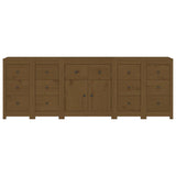 Sideboard Honey Brown 230x35x80 cm Solid Wood Pine