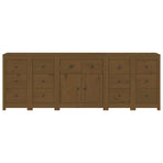 Sideboard Honey Brown 230x35x80 cm Solid Wood Pine