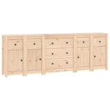 Sideboard 230x35x80 cm Solid Wood Pine - Front View