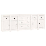 Sideboard White 230x35x80 cm Solid Wood Pine