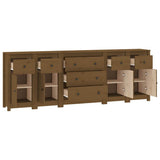 Sideboard Honey Brown 230x35x80 cm Solid Wood Pine - 45-Degree Angle