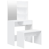 Dressing Table Set White 74.5x40x141 cm - Front View
