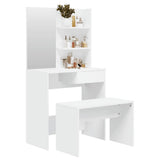 Dressing Table Set White 74.5x40x141 cm - Side View