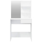 Dressing Table Set White 74.5x40x141 cm - Rear View