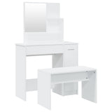 Dressing Table Set White 86.5x35x136 cm - Front View