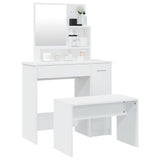 Dressing Table Set White 86.5x35x136 cm - Side View