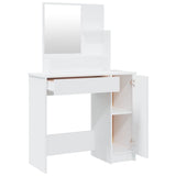 Dressing Table Set White 86.5x35x136 cm - 45-Degree Angle