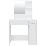 Dressing Table Set White 86.5x35x136 cm - Rear View