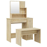 Dressing Table Set Sonoma Oak 86,5x35x136 cm - Front View