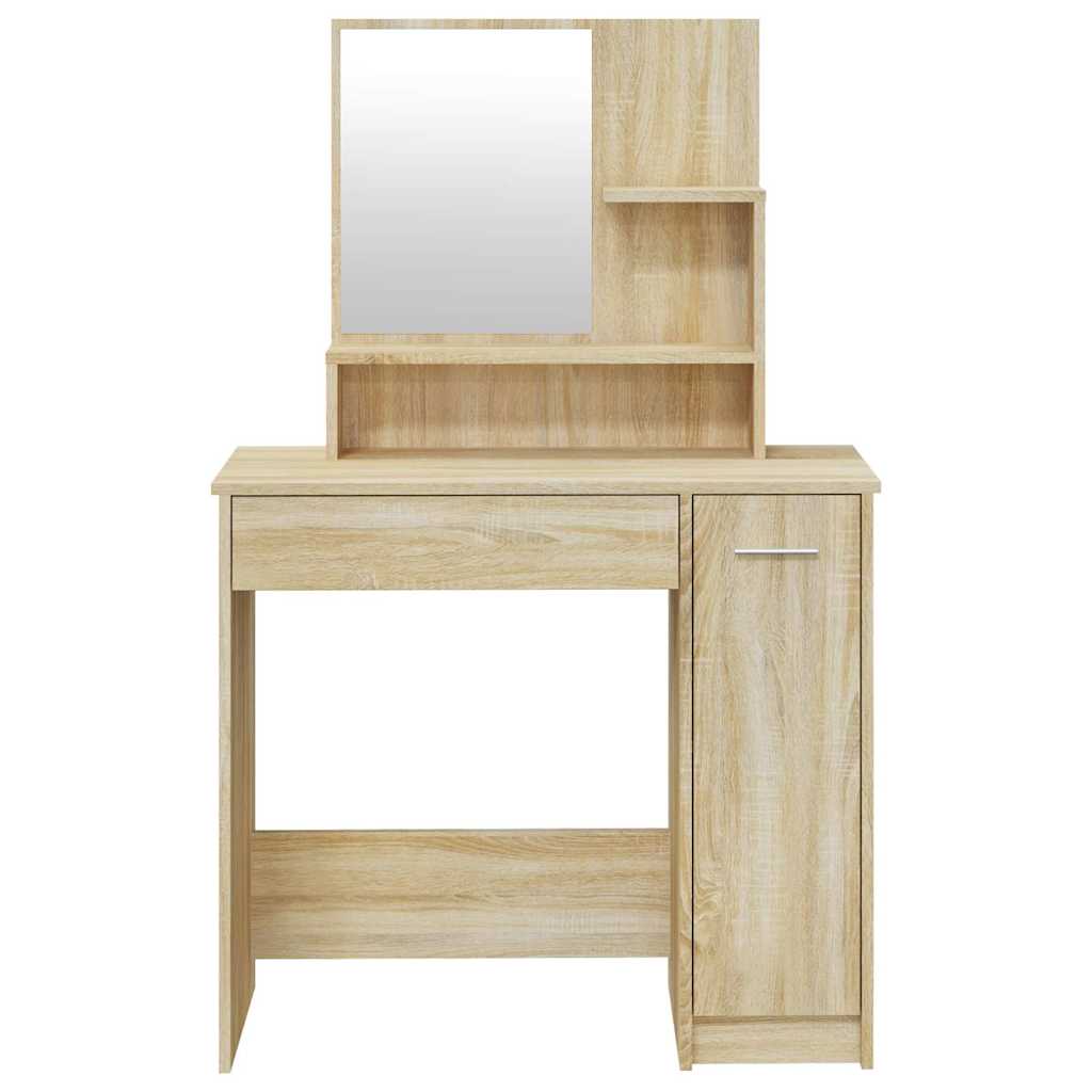 Dressing Table Set Sonoma Oak 86,5x35x136 cm