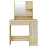 Dressing Table Set Sonoma Oak 86,5x35x136 cm