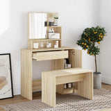 Dressing Table Set Sonoma Oak 86,5x35x136 cm