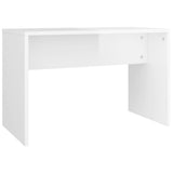 Dressing Table Set High Gloss White 96x40x142 cm - Close-Up Angle