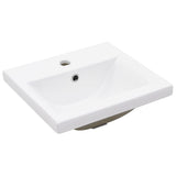 Sink Cabinet with Built-in Basin White Engineered Wood - Extra Image