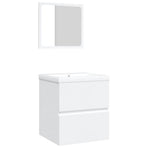 Bathroom Sink Cabinet with Basin and Mirror White