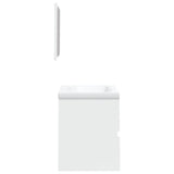 Bathroom Sink Cabinet with Basin and Mirror White