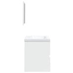 Bathroom Sink Cabinet with Basin and Mirror White