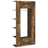 Hallway Cabinets 2 pcs Smoked Oak Engineered Wood - Front View