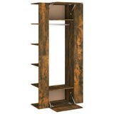Hallway Cabinets 2 pcs Smoked Oak Engineered Wood - Rear View