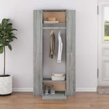 Hallway Cabinets 2 pcs Grey Sonoma Engineered Wood - Side View