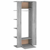 Hallway Cabinets 2 pcs Grey Sonoma Engineered Wood - Rear View