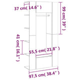 Hallway Cabinets 2 pcs Grey Sonoma Engineered Wood - Extra Image