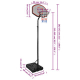Basketball Stand Black 282-352 cm Polyethene - Extra Image