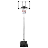 Basketball Stand Transparent 280-350 cm Polycarbonate - Front View