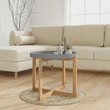 Coffee Table Grey 53x53x43.5cm Engineered Wood&Solid Wood Pine