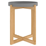 Coffee Table Grey 41x41x48.5cm Engineered Wood&Solid Wood Pine