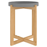 Coffee Table Grey 41x41x48.5cm Engineered Wood&Solid Wood Pine - Front View