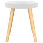 Side Table White 38x38x40 cm Engineered Wood&Solid Wood Pine