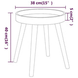Side Table Black 38x38x40 cm Engineered Wood&Solid Wood Pine