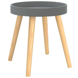 Side Table Grey 38x38x40 cm Engineered Wood&Solid Wood Pine