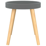 Side Table Grey 38x38x40 cm Engineered Wood&Solid Wood Pine - Top-Down View