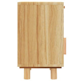 Bedside Cabinets 2 pcs Brown Solid Wood Pine and Natural Rattan - Extra Image