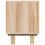 TV Cabinet Brown 80x30x40 cm Solid Wood Pine and Natural Rattan