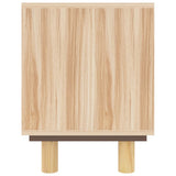 TV Cabinet Brown 105x30x40 cm Solid Wood Pine&Natural Rattan
