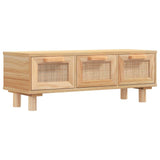 Coffee Table Brown 80x40x30 cm Engineered Wood&Solid Wood Pine - Front View