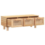 Coffee Table Brown 80x40x30 cm Engineered Wood&Solid Wood Pine - Side View