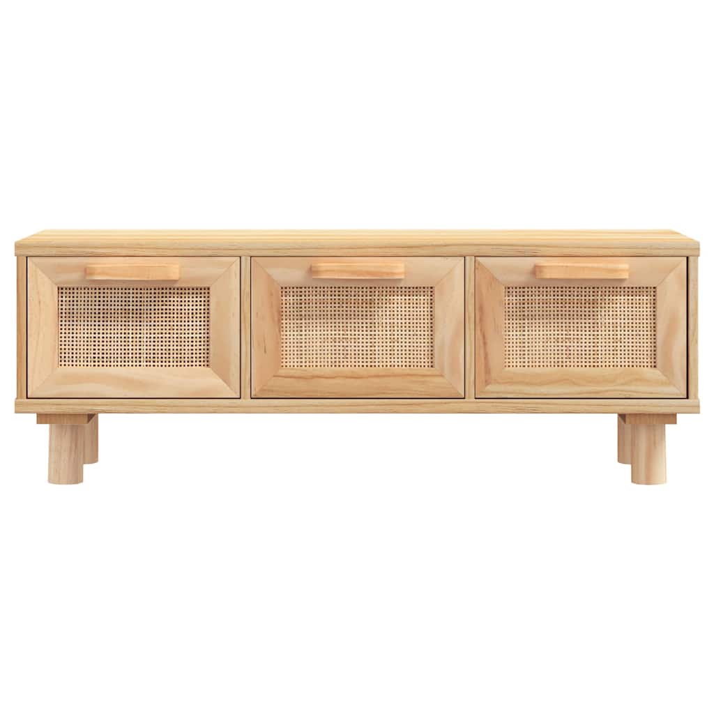 Coffee Table Brown 80x40x30 cm Engineered Wood&Solid Wood Pine