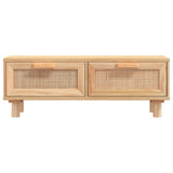 Coffee Table Brown 80x40x30 cm Engineered Wood&Solid Wood Pine