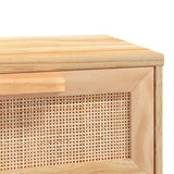 Coffee Table Brown 80x40x30 cm Engineered Wood&Solid Wood Pine - Rear View