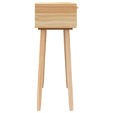 Console Table Brown 80x30x75 cm Solid Wood Pine&Natural Rattan - 45-Degree Angle