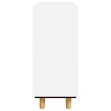 Sideboard White 60x30x70 cm Solid Wood Pine and Natural Rattan