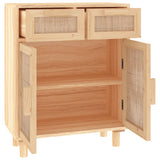 Sideboard Brown 60x30x75 cm Solid Wood Pine and Natural Rattan