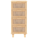 Sideboard Brown 40x30x90 cm Solid Wood Pine and Natural Rattan