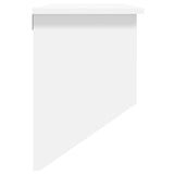 Wall-mounted Coat Rack White Engineered Wood and Natural Rattan - Rear View